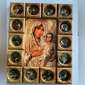 EASTER GIFT Mary and Baby Jesus Artwork from Jerusalem